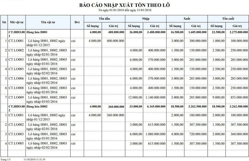  Giải pháp quản lý tồn kho chi tiết theo Số lô và Số Seri
