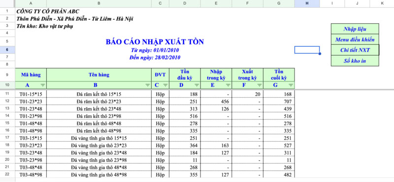 Mẫu quản lý đa kho và hệ thống chi nhánh