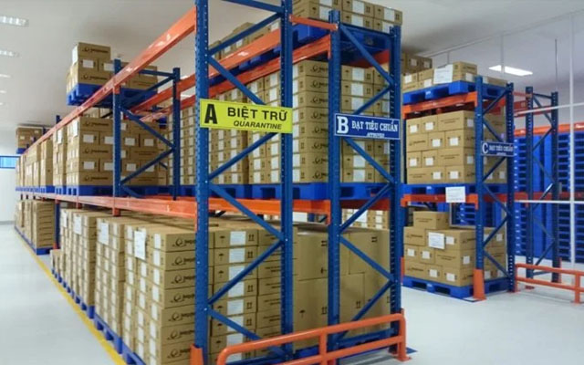 Sơ đồ phân khu chức năng kho dược phẩm
